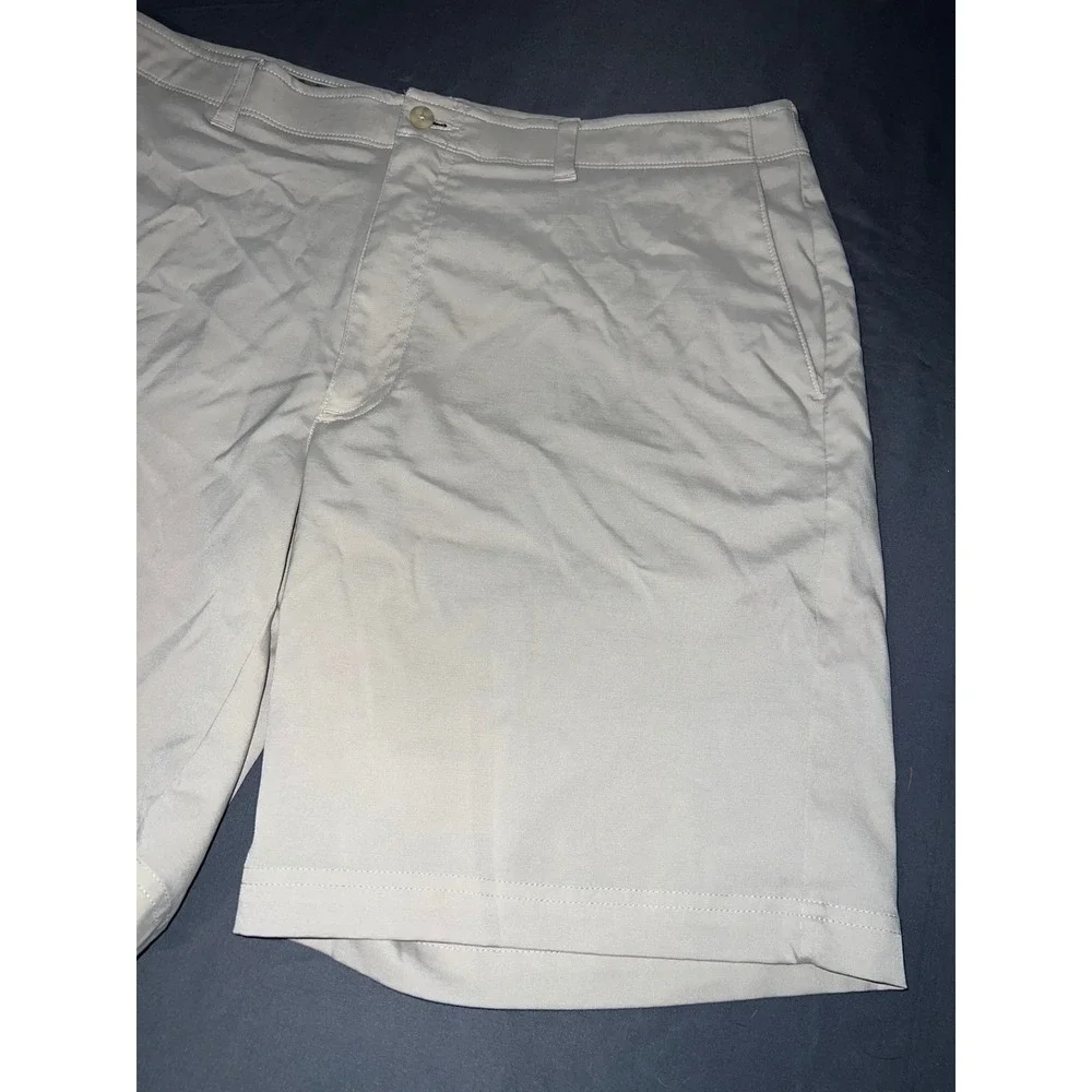 Pro Tour Mens Golf Shorts Gray Flat Front Performance Stretch Size 38